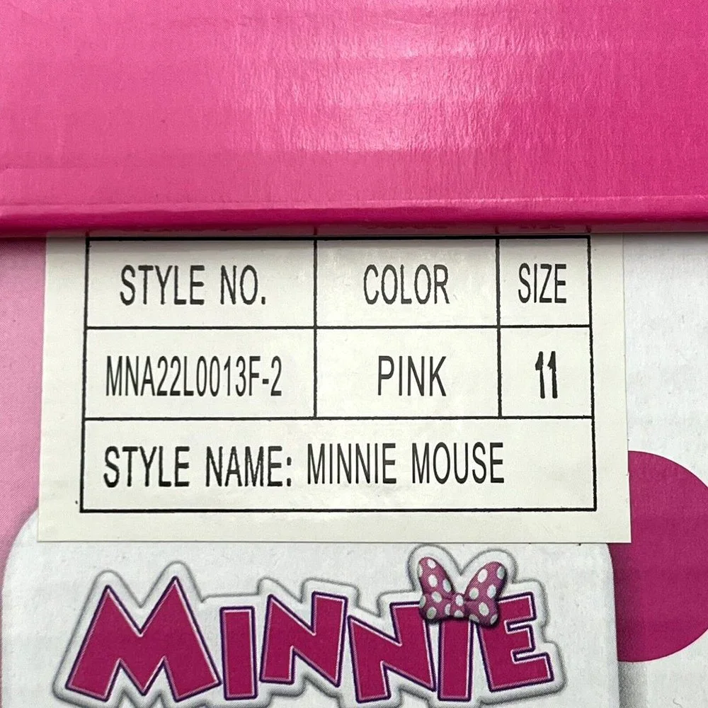 Disney Minnie Mouse Little‎ Girls Light Up Sandals Size 11 Pink Strappy Open Toe